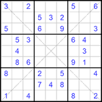 Судоку Х 9х9 295 легкий