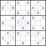 Судоку Х 9х9 301 легкий