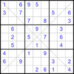 Судоку Х 9х9 302 легкий