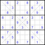 Судоку Х 9х9 303 легкий