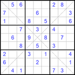 Судоку Х 9х9 304 легкий