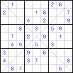 Судоку Х 9х9 307 легкий