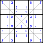 Судоку Х 9х9 308 легкий