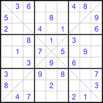 Судоку Х 9х9 310 легкий