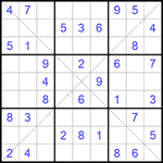 Судоку Х 9х9 311 легкий