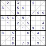 Судоку Х 9х9 312 легкий