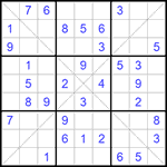Судоку Х 9х9 313 легкий