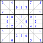 Судоку Х 9х9 315 легкий