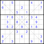 Судоку Х 9х9 316 легкий