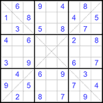 Судоку Х 9х9 317 легкий