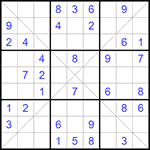 Судоку Х 9х9 319 легкий