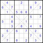 Судоку Х 9х9 320 легкий