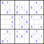 Судоку Х 9х9 323 легкий