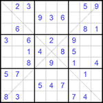 Судоку Х 9х9 325 легкий