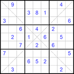 Судоку Х 9х9 #261 средний