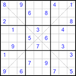 Судоку Х 9х9 #263 средний