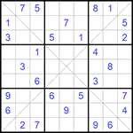 Судоку Х 9х9 #267 средний