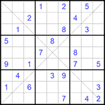 Судоку Х 9х9 #268 средний