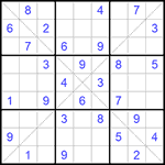 Судоку Х 9х9 #270 средний