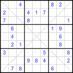 Судоку Х 9х9 #271 средний