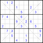 Судоку Х 9х9 #272 средний