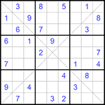 Судоку Х 9х9 #274 средний