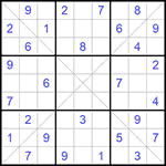 Судоку Х 9х9 #276 средний