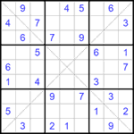 Судоку Х 9х9 #277 средний