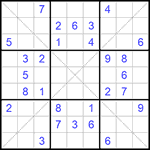 Судоку Х 9х9 #280 средний