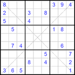 Судоку Х 9х9 #281 средний