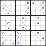 Судоку Х 9х9 #283 средний