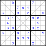 Судоку Х 9х9 #284 средний