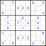 Судоку Х 9х9 #285 средний