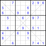 Судоку Х 9х9 #288 средний