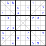 Судоку Х 9х9 #291 средний