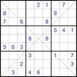 Судоку Х 9х9 #292 средний