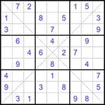 Судоку Х 9х9 #293 средний