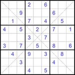 Судоку Х 9х9 #294 средний