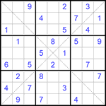 Судоку Х 9х9 #296 средний