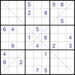 Судоку Х 9х9 #297 средний