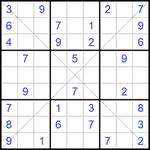 Судоку Х 9х9 #298 средний