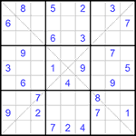 Судоку Х 9х9 #300 средний