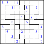 Судоку-пазл 9х9 #258 очень трудный