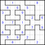 Судоку-пазл 9х9 #259 очень трудный