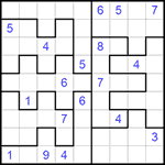 Судоку-пазл 9х9 #263 очень трудный