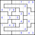 Судоку-пазл 9х9 #267 очень трудный