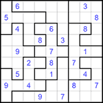 Судоку-пазл 9х9 #271 очень трудный