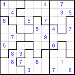 Судоку-пазл 9х9 #281 очень трудный