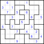 Судоку-пазл 9х9 #282 очень трудный