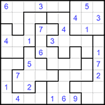 Судоку-пазл 9х9 #284 очень трудный